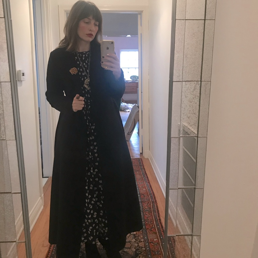 BARENA VENEZIA Black Wool Maxi Coat, IT 40 - Picture 2 of 13